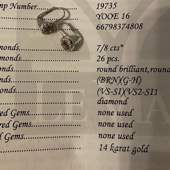 Le Vian® Earrings featuring Chocolate Diamonds & Nude Diamonds™ in Vanilla Gold® - Picture 3 of 10